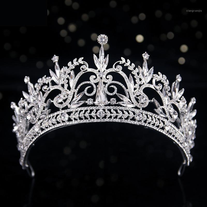 

Luxury Queen Rhinestone Crystal Bridal Tiaras Headband Women Pageant Diadem Wedding Crowns Hair Jewelry Accessories Clips & Barrettes, Golden;silver