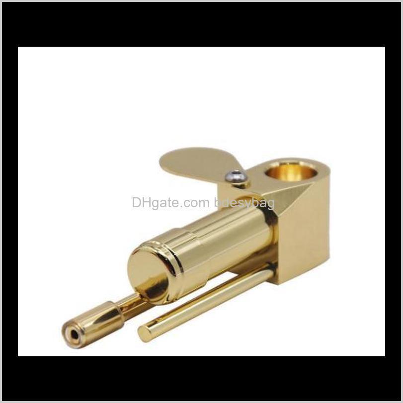 

Smoking Aessories Household Sundries Home & Gardenbrass Proto Deluxe Pipe Ashtray Bowl Smoke Pipes Metal Portable Golden Sliver Color Tool He