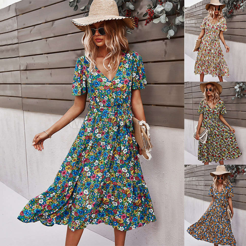 

Dress women's fashion in summer, Black;gray