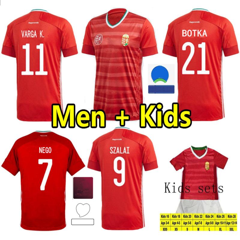 

2021 Hungary Soccer Jersey home Dominik Szoboszlai SALLAI maillot de futol CSERI NEGO SZALAI A. VARGA BOTKA NIKOLICS GAZDAG football shirt MEN KIDS camesitas uniform, 20/21 home
