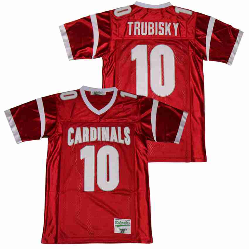 

Movie TRUBISKY #10 HIGH SCHOOL Jersey Custom DIY Design Stitched College Football Jerseys, As picture