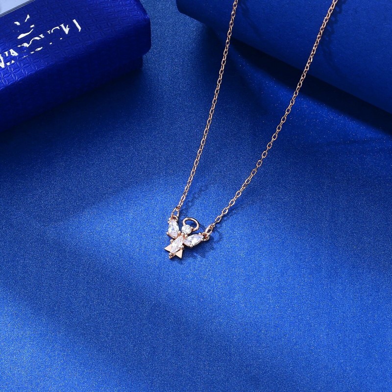

Luxury jewelry chain necklace high quality classic fashion Designer Necklace for women men Magic Angel Rose-gold tone plated pendant sets birthday gifts 5498966