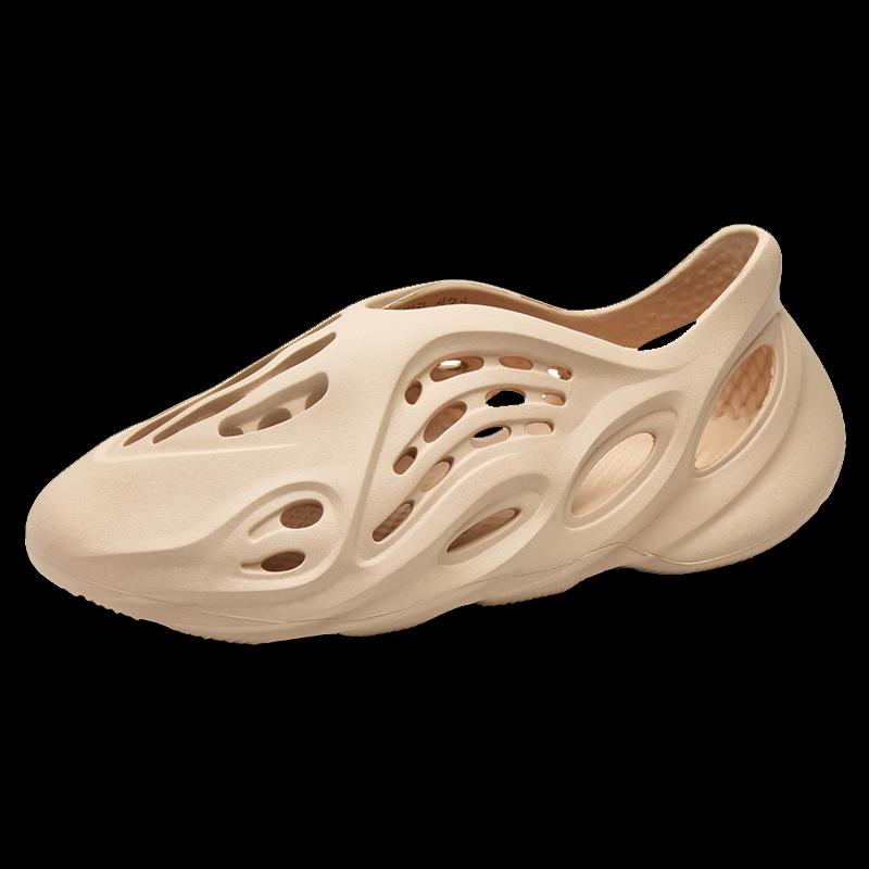 

Sandals 2021 Men Plastic Soft Bottom Shoes Lightweight Breathable Casual Fashion Unisex Big Size 35-48, Beige