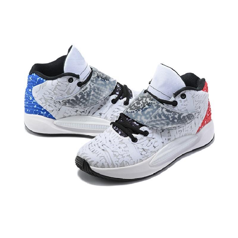 

What the KD 14 shoes Mens kids Womens Kevin Durant 14s XIV sneakers tennis Blue Red White Black Bred Multi Color kd14 trainers with box size