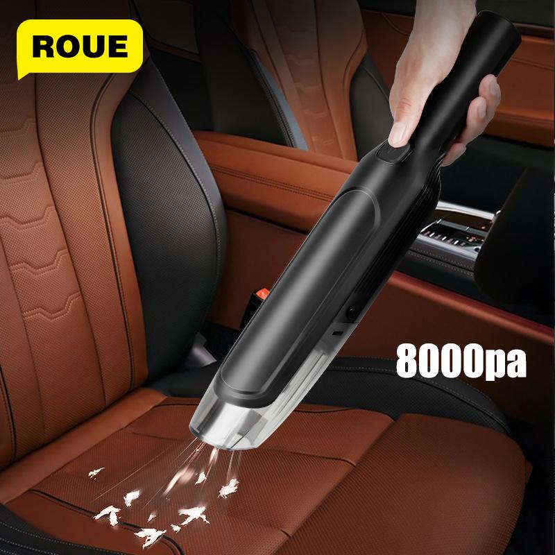 

Vacuum Cleaner ROUE High Suction Small Handheld Rechargeable Car For Home Pet Hair Nterior Desktop Dust Cleaning Tool Portable