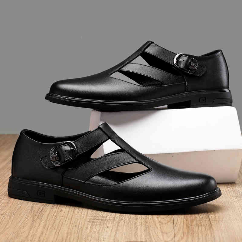 

sandals italian style will see business dressed in sandals men genuine leather made of handmade alias large 5je0, Black