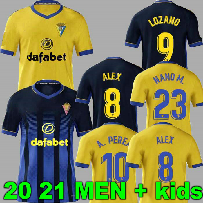 

2021 Camiseta de Cadiz men kids kit soccer jersey LOZANO ALEX BODIGER football shirts CÃ¡diz CF A.PEREA I.ALEJO FALI JUAN, Black;yellow