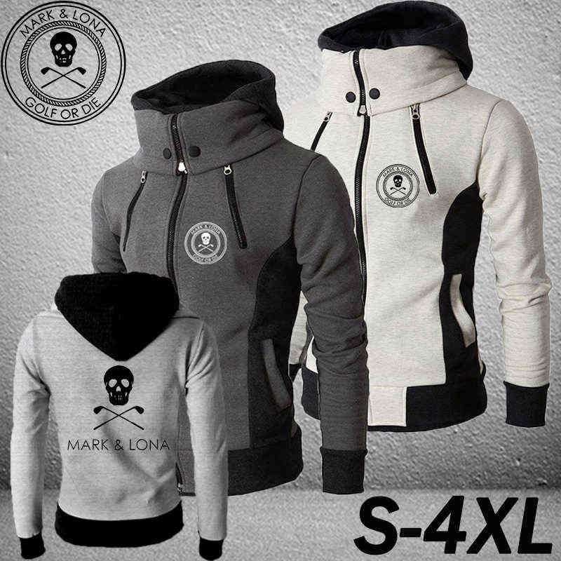 

Trendy Mark Lona Print Design High Neck Winter Men' Jacket Casual Thick Zipper Stand Collar Men' Hoodie ( 3 Colors ) 220208, White