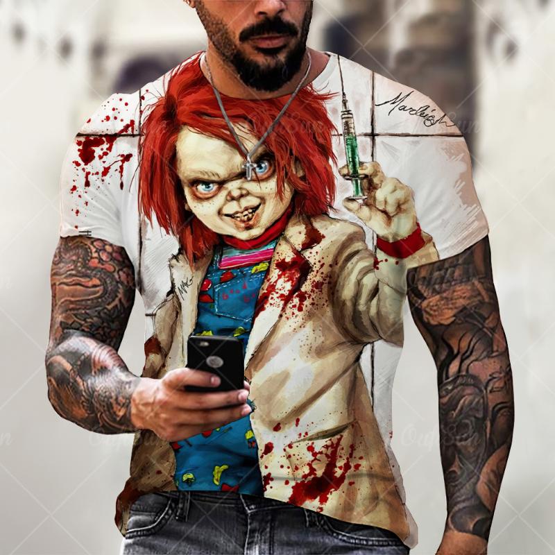 

Men's T-Shirts Men And Women 3D Printing T-shirt Summer Fashion Clothing Urban Personality Trend Loose Oversized Short Sleeves, Txu-1589