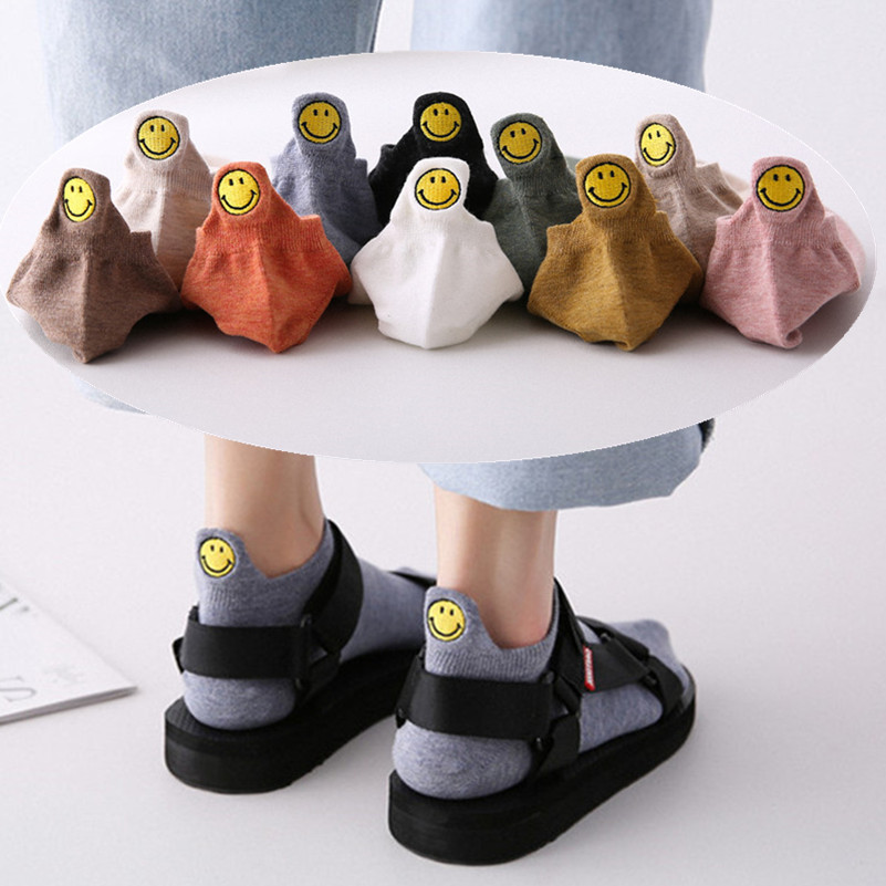 

Woman Socks Cotton Cute Heart Embroidered Ankle Sock Solid Fashion Kawaii Summer Girls Lovely Female Short Socks 2021 New, Color 5
