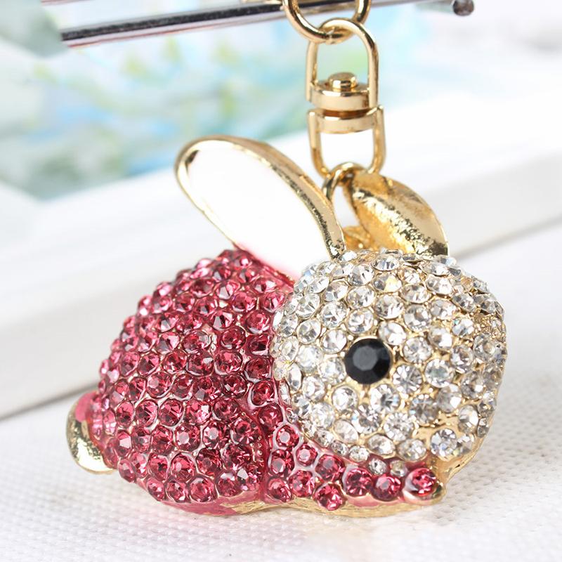 

Keychains Car Keychain For Women Crystal Pendant Key Ring Holder Luxury Chains Charm Bag Accessories Valentines Day Gifts