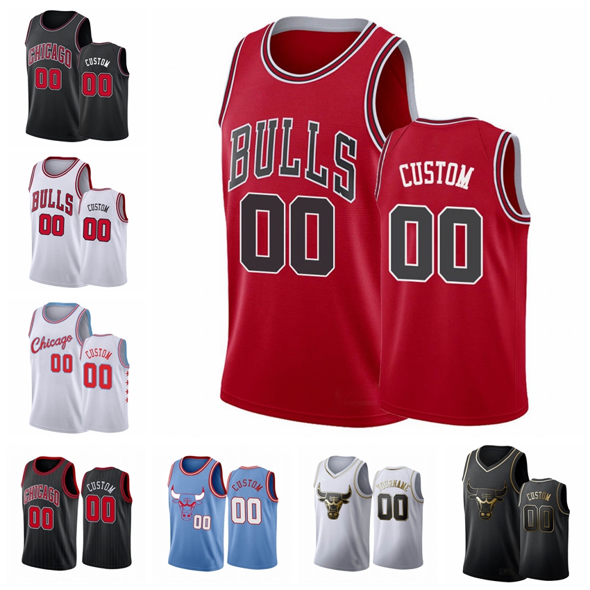 

Chicago Bulls MEN Custom Wihte Women Youth Statement Black Basketball Jersey S-6XL