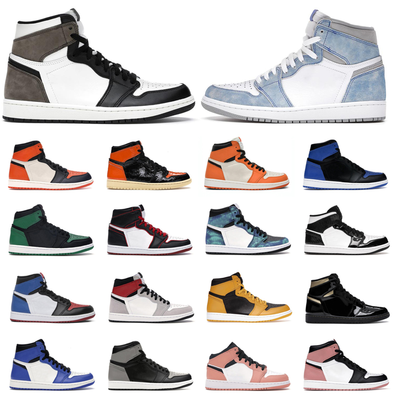 

Men 1 1s basketball shoes Hyper Roya Obsidian Light Smoke Grey men women trainers sports sneakers size 36-45