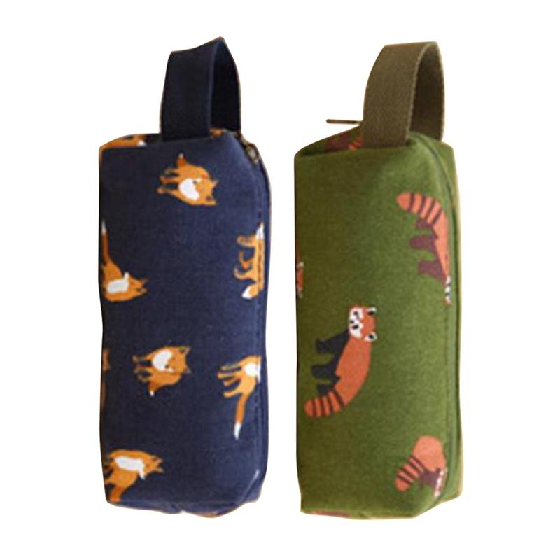 

Pencil Bags 2 Pcs Novelty Canvas Case Stationery Kids School Cases Boys Girls Bag For Supplies, Blue & Green