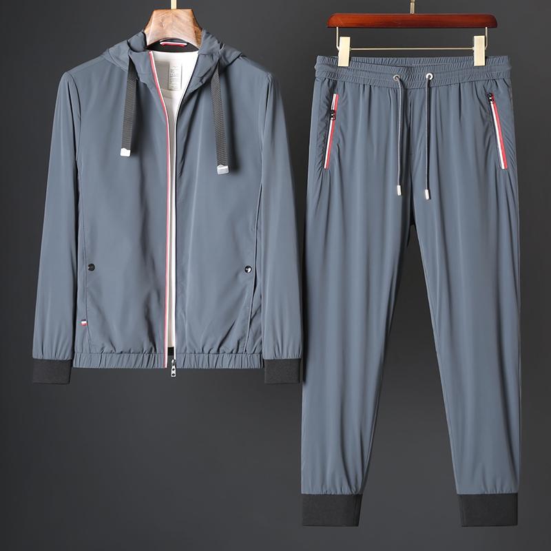 

Men's Tracksuits 21N Winter Padded Herren Sets Luxus Winddicht Warm Halten Mit Kapuze Jacken Mann Slim Fit Hosen 3XL, Blue