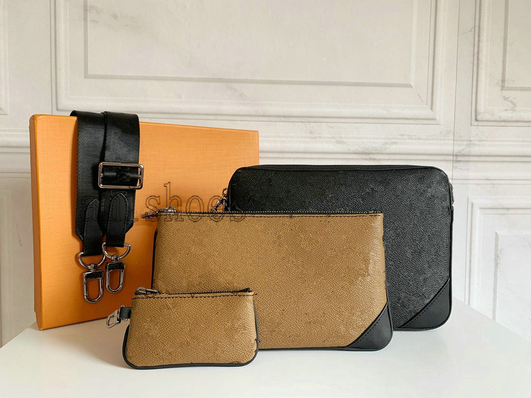 

Mens Messenger Cross Body District 3pcs Bags Luxurys Designers Crossbody Shoulder Bag Handle Business Purse Wallets Totes 3sets 3 in 1 M69443 45320