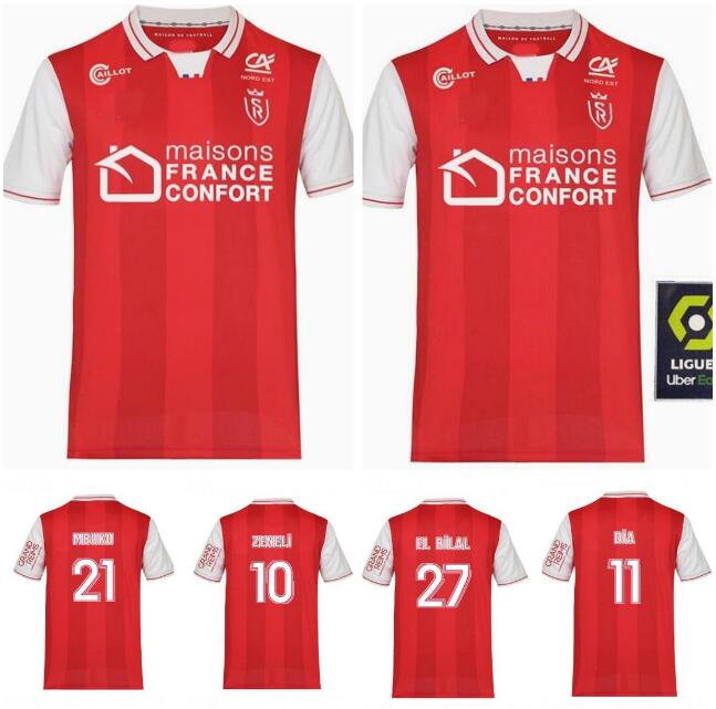 

21 22 Stade de Reims maillot foot soccer jerseys 2021 2022 CAFARO KONAN DIA FOKET CHAVALERIN ZENELI TOURE enfants football shirt, Orange