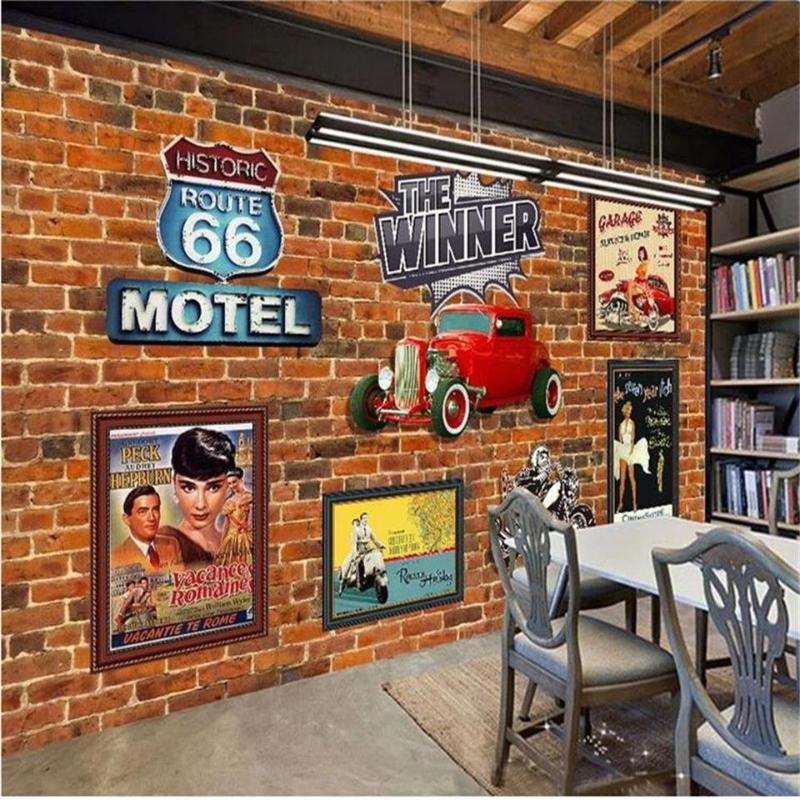

Custom 3D Po Wallpaper Mural Room Sofa TV Backdrop Retro El Nostalgic Bar Kids Bed Picture Wallpapers
