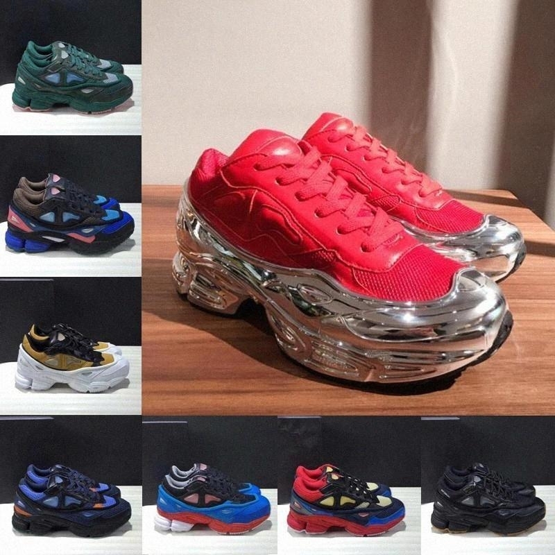 

2021 New Fashion originals Raf Simons Ozweego III Sports Men Women Clunky Metallic Silver Sneakers Dorky Casual Shoes Size 36-45 12b0#