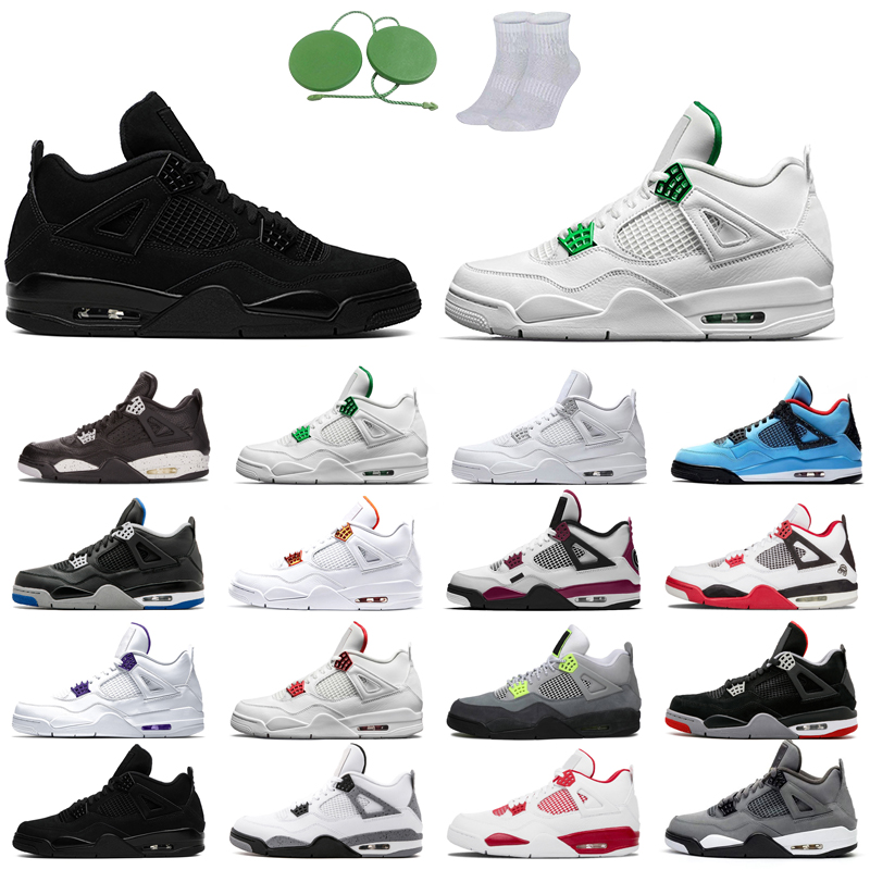

4s man basketball shoes cool fashion color Black Cat court purple University Red Neon bred Alternate Motorsport orange metallic dark White Grey Fire oreo Pine Sport