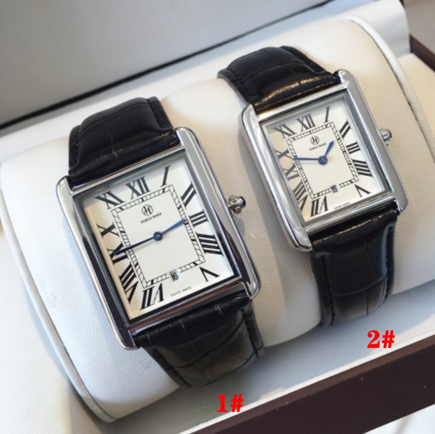 

Stylish Men's and Women's Watches Casual Watch Roman numerals Square dial strap design multi-color optional, Brown