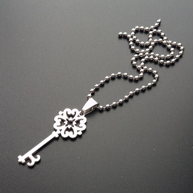 

Pendant Necklaces Beads Chain Necklace Mens Key Couple Jewelry On The Neck Stainless Steel Gifts For A Man Accessories