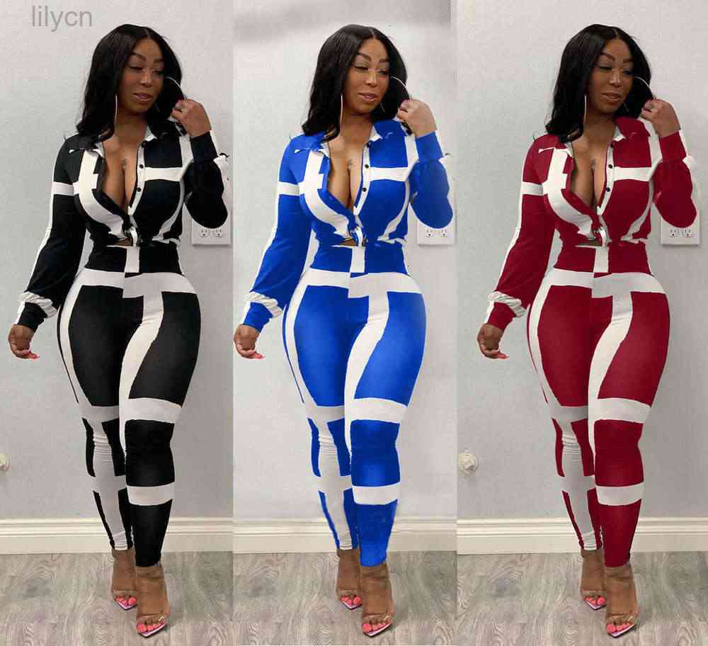 

autumn new1 two piece set printed stripes women tracksuit top and pants club sexy outfits clothes matching sets, Red and white stripes