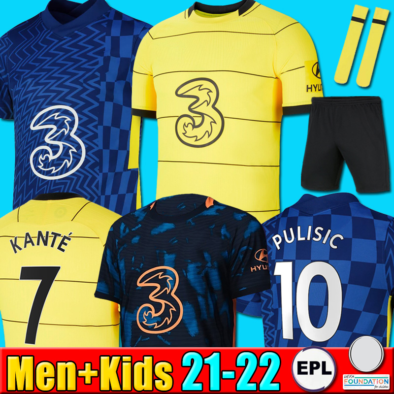

HAVERTZ Soccer Jersey PULISIC ZIYECH KANTE CFC WERNER ABRAHAM CHILWELL MOUNT JORGINHO 2021 2022 GIROUD Football Shirt 21 22 Home Away Men Kids Kit sets, P01 21 22 home