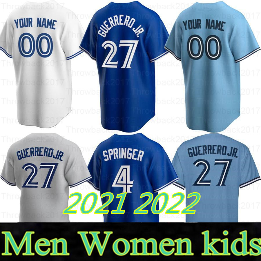 

11 Bo Bichette 2020 2021 Blue jays Jersey 27 Vladimir Guerrero Jr. Cavan Biggio Hyun-Jin Ryu Yamaguchi Randgio Gurriel Jr.Baseball Jersey, Colour 3