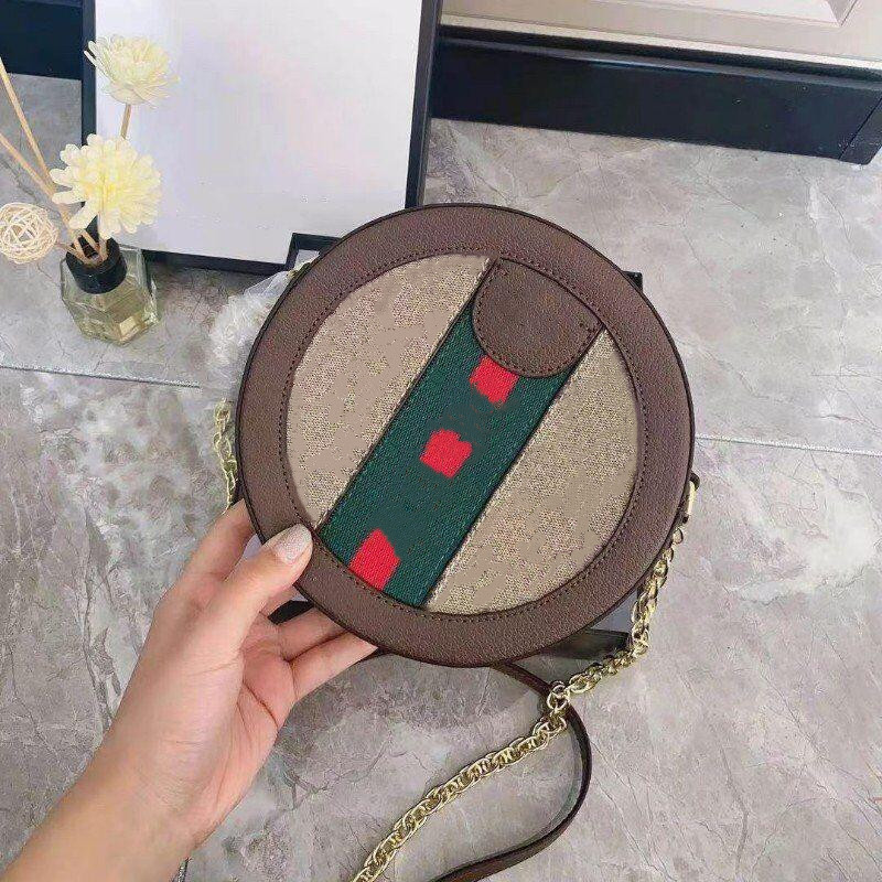 

Newest Women Bag Round Cake Packages Fashion Designers Cross-body Bags Ophidia Series Superfine Fiber Zipper Held Cross Body Chromatic Stripe, With box (no order)