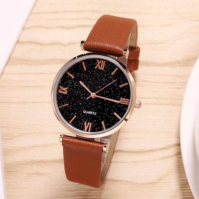 

Wristwatches Fashion Luxury Watch Men Women Stars Little Point Frosted Quartz Leather Band Analog Wrist Ladies, 07