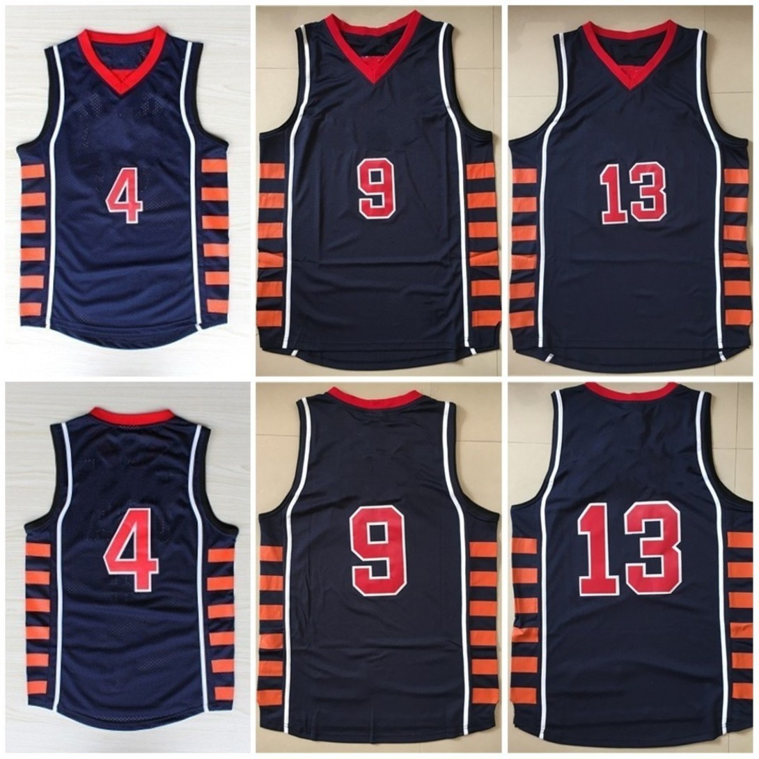 

Vintage 2004 Basketball Jerseys 6 13 9 4 Jersey Men Navy Blue Stitched, As