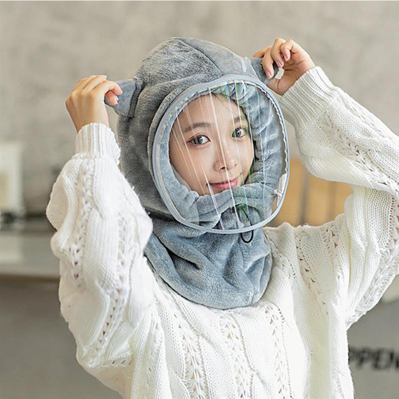 

Beanies Winter Riding Hat Windproof Warm With Detachable Face Shield Cycling Hats Cap For Unisex