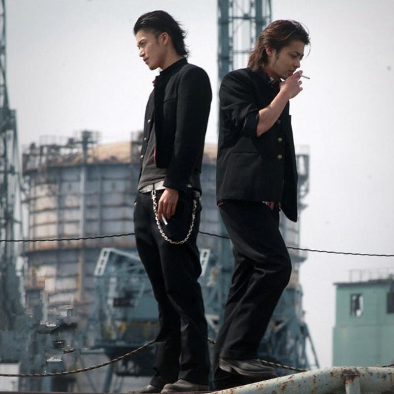 

Ethnic Clothing Blooded College Trend Boy Jacket Pants Suits Stand Collar Casual Japanese Korean Version Fashions Coat Same School Uniform