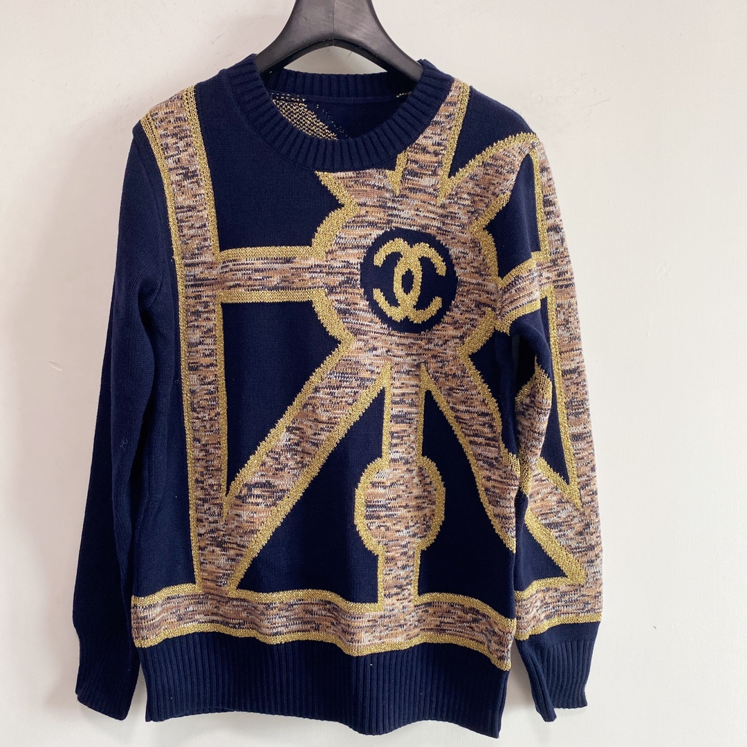 

Shipping Free 2021 Autumn Blue Floral Letter Embroidery Autumn Women's Pullovers Brand Same Style Women's Sweaters DH426, White;black