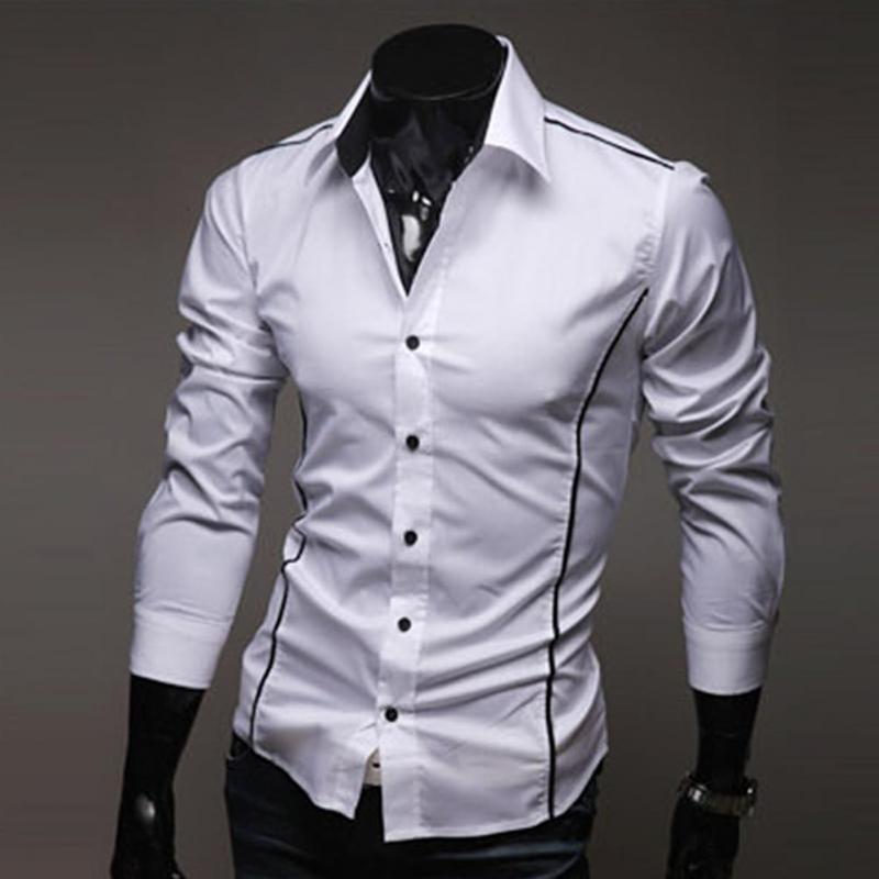 

Men's Casual Shirts Great Male Shirt Purfle Anti-wrinkle Autumn Slim, Black
