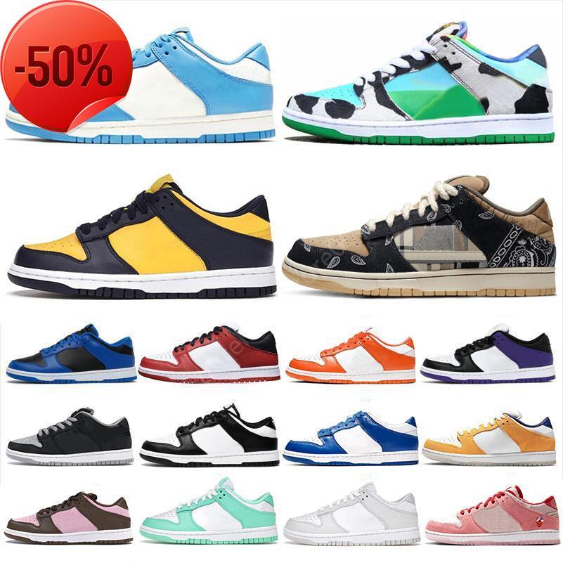 

2022 Top Dunks Low Coast Michigan Running Shoes For Men Women Chunky Dunky University Blue Syracuse Valentines Day Classic Lows Mens, Black
