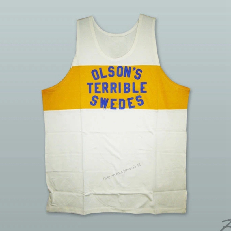 

Custom 1925 Olson's Terrible Swedes 7 Basketball Jersey Stitched White Any Name And Number Top Quality