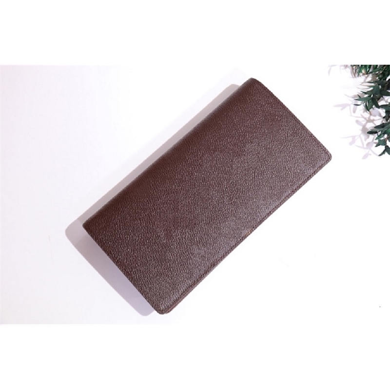 

2021 luxurys designers bag Brazza Envelope clip fashion pocke women bags leather wallet lady ladies long purse with box card, Red;black