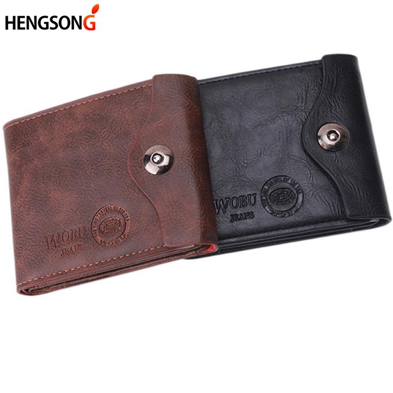 

Wallet Case PU Men Multifunctional Short Design Hasp Coin Purse Money Card Holder ID Holders Wallets, Red;black