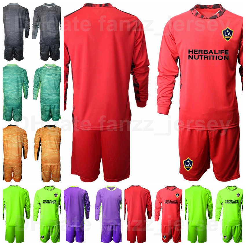 

Soccer Goalkeeper GK 1 Jonathan Bond Long Sleeve Jersey Goalie Set LA Los Angeles Galaxy 33 Klinsmann Fluorescent Green Black Purple Red Orange Football Shirt Kits