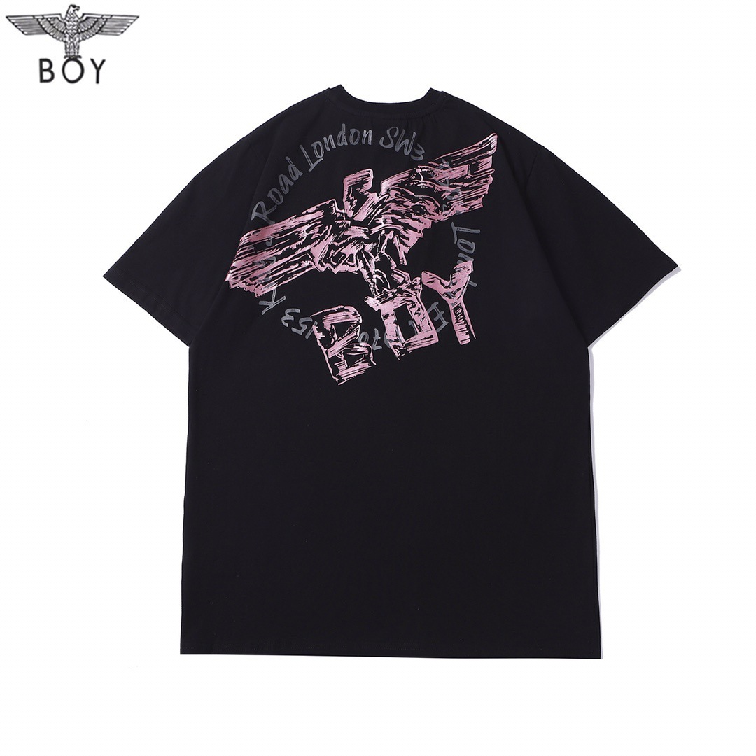 

fashion t shirt summer brand black short sleeve for men and women loose pink gilded eagle half, White;black