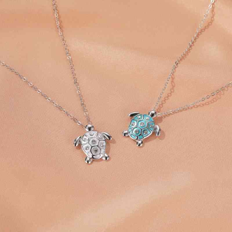 

Necklace Tortoise Turtle Necklaces Women Chain Ladies Pendant Rhinestone Girl Jewelry Silver Color Trendy Korean Alloy Halskette