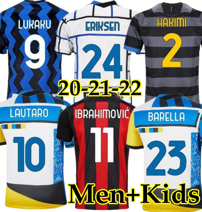 

2020 2021 2022 soccer jersey fourth 4th milan LUKAKU LAUTARO Hakimi BARELLA 20 21 22 MILAN IBRAHIMOVIC THEO Kessie Rebic AC football shirt k, Black;yellow