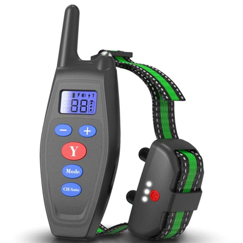 

In 1 Dog Training Collar With Anti Bark Electric Stop Barking Collars Remote Control Rechargeable LCD Display & Leashes