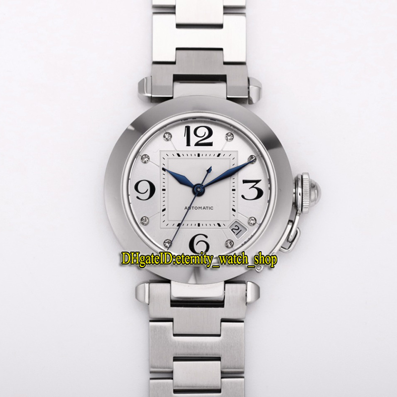 

V9F Latest Lady Watch PA0013 A2892 modify Cal.049 Automatic VPH 28800 35.25MM White Dial Sapphire 316L Stainless Bracelet eternity Super version Womens Watches, Watch waterproof production cost