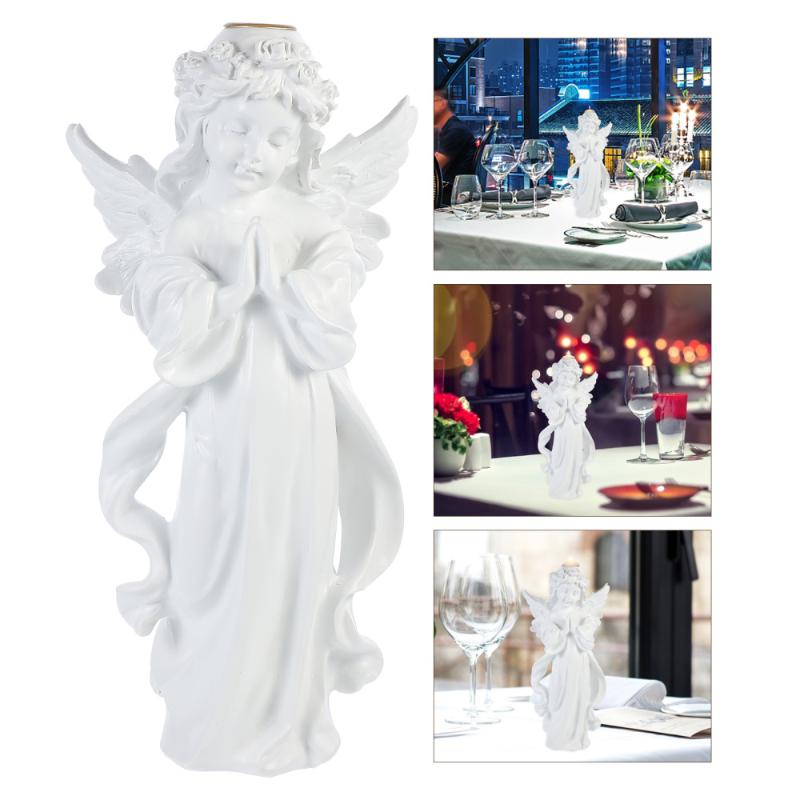 

Candle Holders Angel Shaped Candleholder Household Decorative Resin Artware