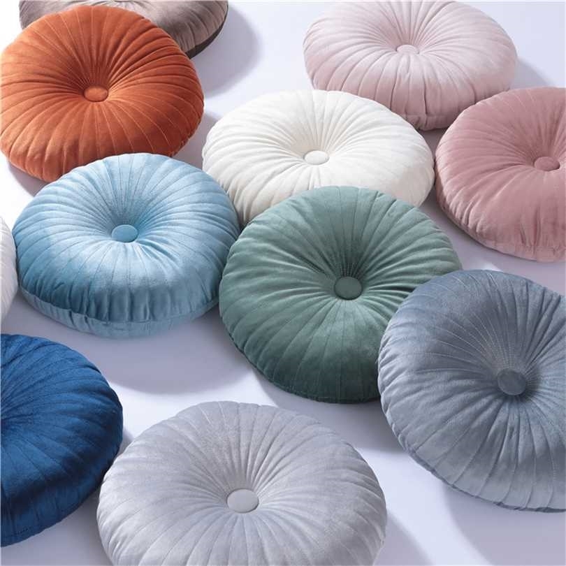 

40x40cm Round Pouf Tatami Cushion Pillow Floor s Soft Seat Pad Throw Home Sofa cushion 35x35 211102, Pink
