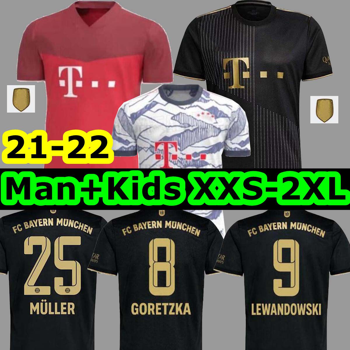 

TOP 20 21 22 Bayern Munich SANE LEWANDOWSKI soccer jersey FANS Player version COMAN GNABRY GORETZKA 8 MULLER KIMMICH HRFC 2021 2022 Football shirt men KIDS uniform, 10-11 home +lfp