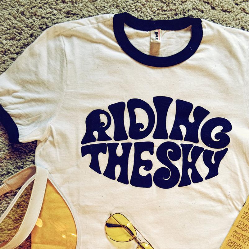 

women riding the shy vintage graphic shirt oversize loose letters tee short sleeve harajuku casual 70s 80s tumblr, White